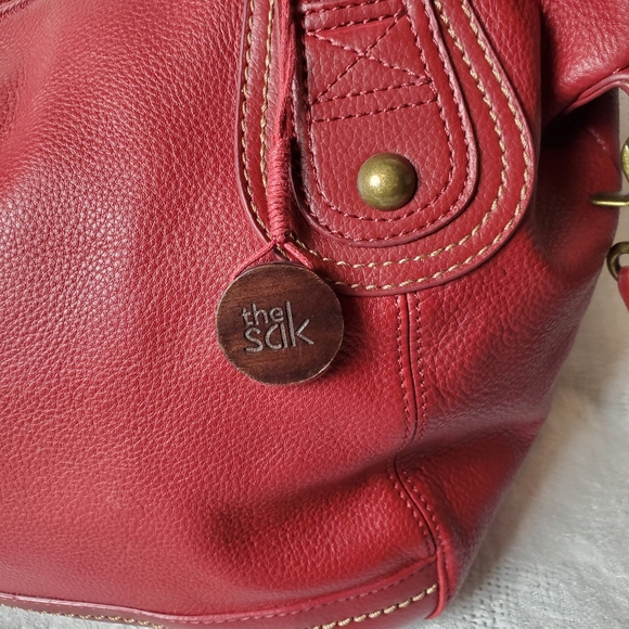 The Sak Red Pebble Leather Crossbody Shoulder Bag - Picture 2 of 12